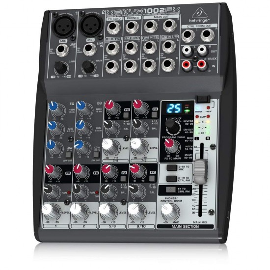 Behringer xenyx 1002fx Premium 10-Input 2-Bus Mixer with XENYX Mic Preamps, British EQs