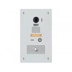 Aiphone JP-DVF-HID Stainless Steel Video Door Station with HID® ProxPoint® Plus Proximity Card Reader, Flush Mount
