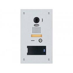 Aiphone JP-DVF-RP10 Stainless Steel Video Door Station with HID® multiCLASS SE® Proximity Card Reader, Flush Mount