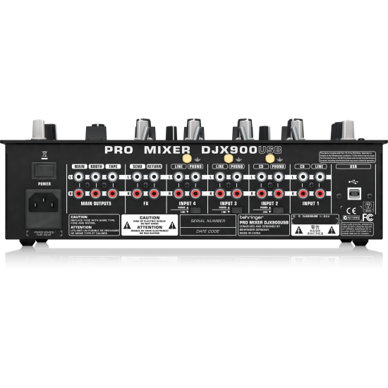 Behringer DJX900USB Professional 5 Channel DJ Mixer with INFINIUM  Contact-Free  VCA Crossfader, Advanced Digital Effects and USB/Audio Interface
