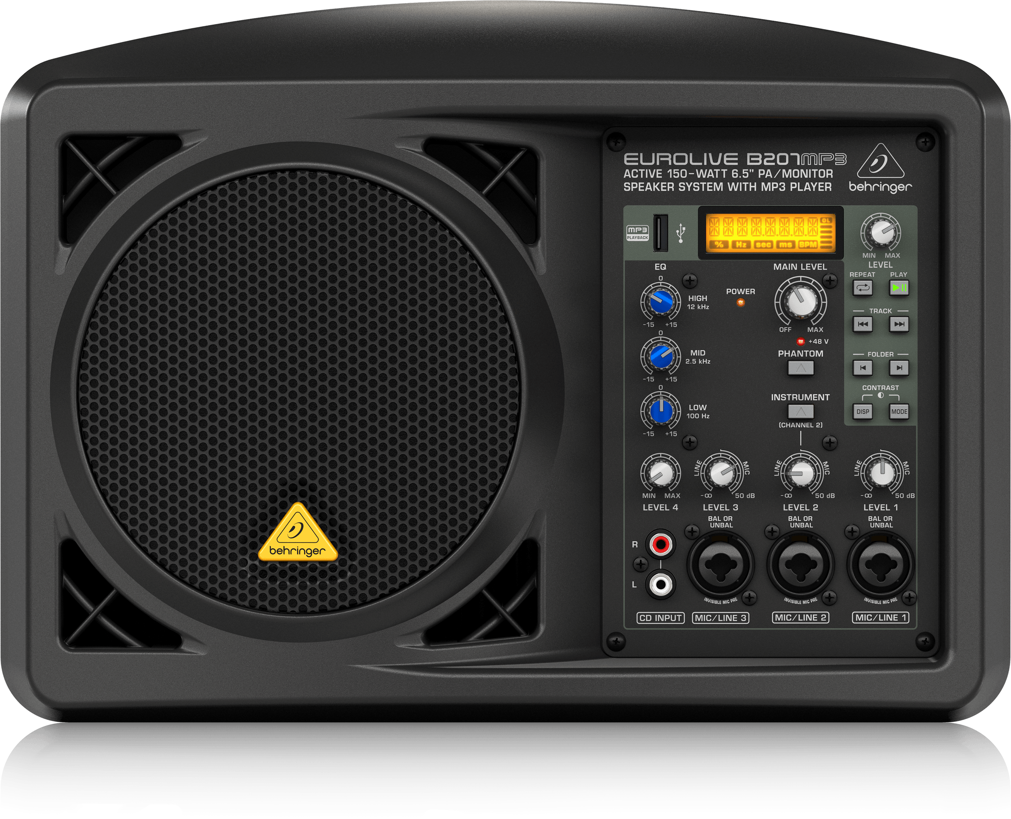 Behringer B207MP3 Active 150 Watt PA/Monitor Speaker System