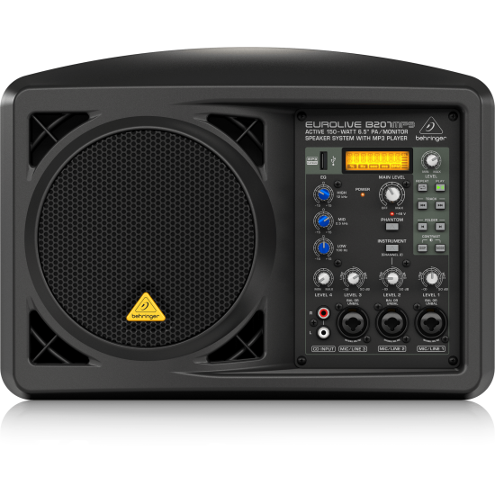 Behringer B207MP3 Active 150 Watt 6.5" PA/Monitor Speaker System with MP3 Playe