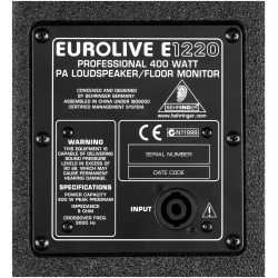 Behringer E1220 Professional 400 Watt 12" PA Loudspeaker/Floor Monitor