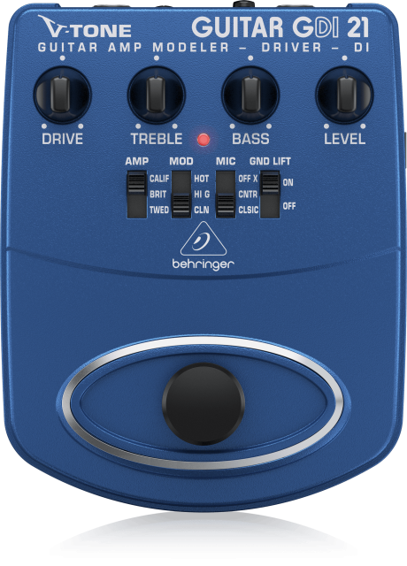 Behringer GDI21 Guitar Amp Modeler/Direct Recording Preamp/DI Box