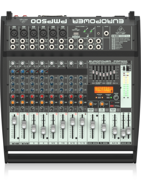 Behringer PMP500 500 Watt 12 Channel Powered Mixer with Klark Teknik Multi-FX Processor Behringer PMP500 500 Watt 12 Channel Powered Mixer with Klark Teknik Multi-FX Processor