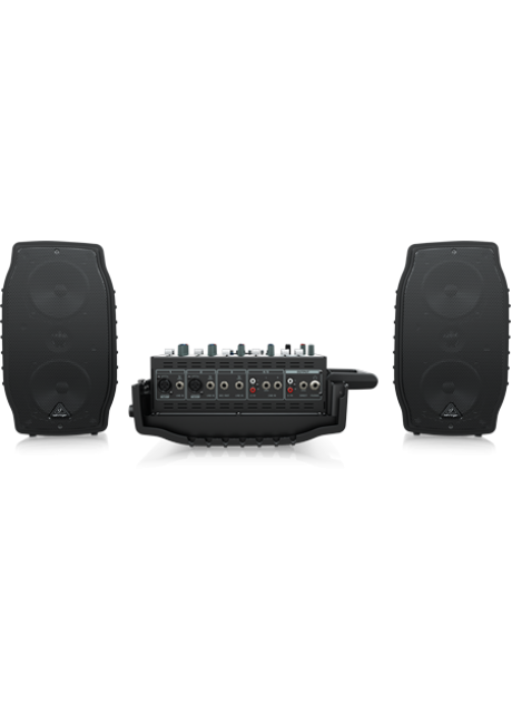 Behringer PPA200 Ultra-Compact 200 Watt 5 Channel Powered Mixer with Wireless Microphone Option, Klark Teknik Multi-FX Processor and FBQ Feedback Detection Behringer PPA200 Ultra-Compact 200 Watt 5 Channel Powered Mixer with Wireless Microphone Option, Klark Teknik Multi-FX Processor and FBQ Feedback Detection
