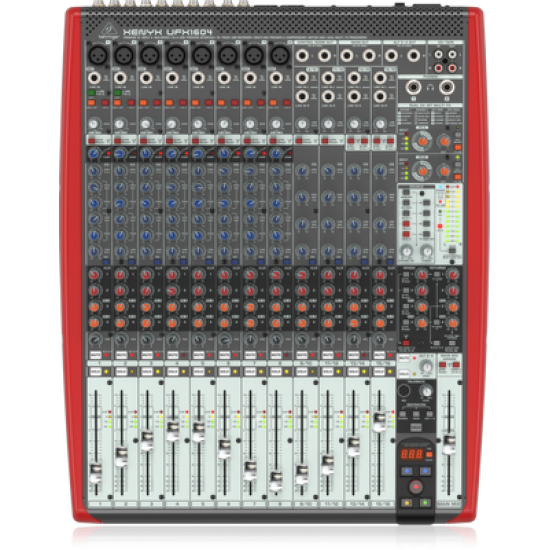 Behringer UFX1604 Premium 16-Input 4-Bus Mixer with 16x4 USB/FireWire Interface, 16-Track USB Recorder, XENYX Mic Preamps and Compressors, British EQ and Dual Multi-FX Processors