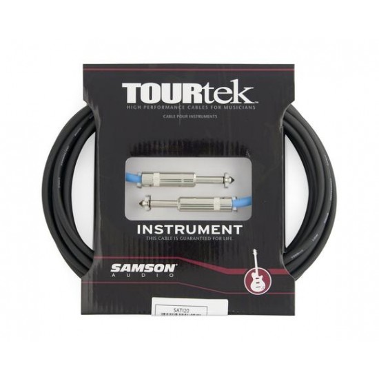 Samson Tourtek Cables TI1 Genuine Neutrik® nickel-plated phone plug 1  Instrument Cable