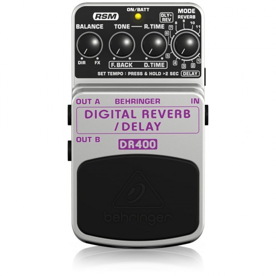 Behringer DR400 Digital Reverb/Delay Effects Pedal