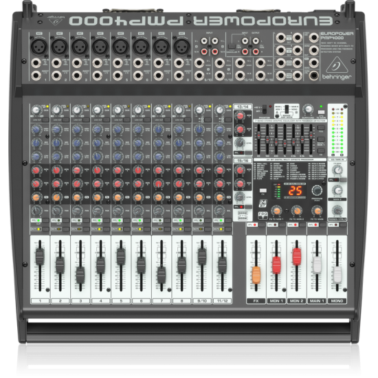 Behringer Europower PMP4000 Powered Mixer - 16 Channels, 1600 Watts Behringer Europower PMP4000 Powered Mixer - 16 Channels, 1600 Watts