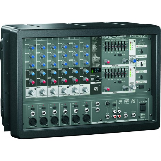 Behringer EUROPOWER PMP960M 900-Watt 6-Channel Powered Mixer Behringer EUROPOWER PMP960M 900-Watt 6-Channel Powered Mixer