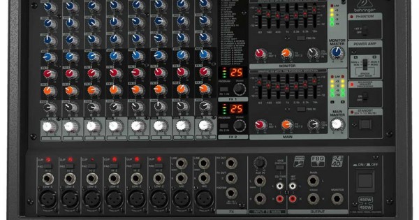 Behringer EUROPOWER PMP980S 900-Watt 10-Channel Powered Mixer Behringer EUROPOWER PMP980S 900-Watt 10-Channel Powered Mixer