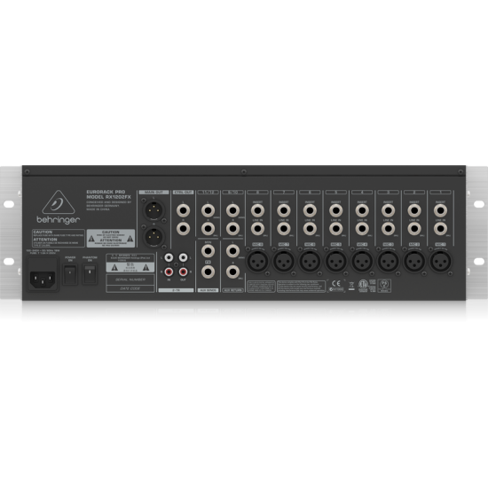 Behringer Eurorack Pro RX1202FX Premium 12-Input Mic/Line Rack Mount