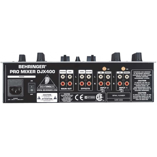 Behringer Pro Mixer DJX400 - Professional 2-Channel Dj Mixer Behringer Pro Mixer DJX400 - Professional 2-Channel Dj Mixer