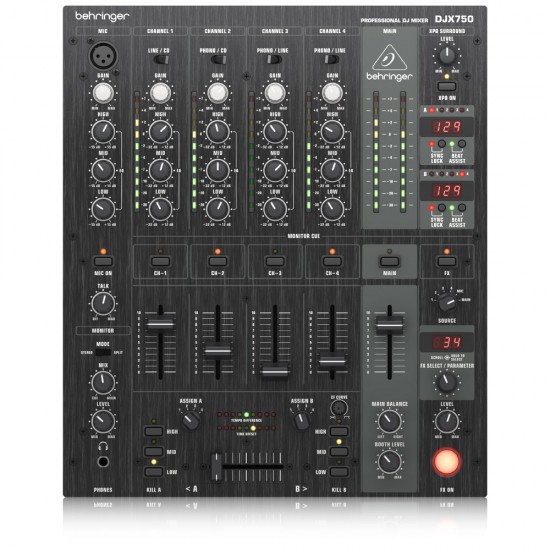 Behringer Pro Mixer DJX750 Professional 5-Channel DJ Mixer Behringer Pro Mixer DJX750 Professional 5-Channel DJ Mixer