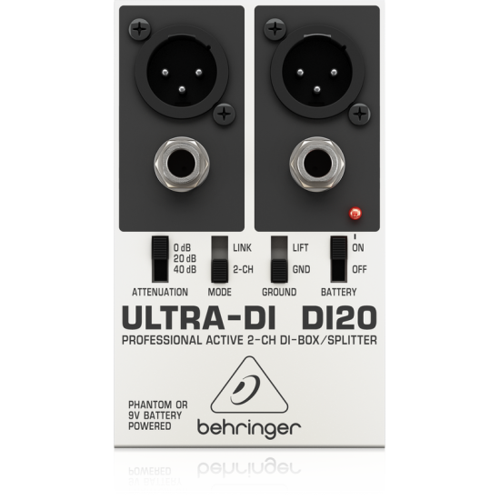 Behringer Ultra-DI DI20 Professional Active 2-Channel DI-Box/Splitter