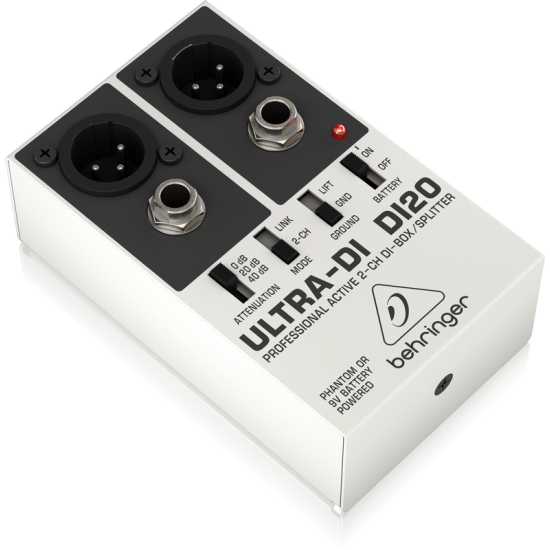Behringer Ultra-DI DI20 Professional Active 2-Channel DI-Box/Splitter