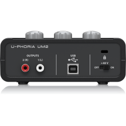 BEHRINGER UM2 Audiophile 2x2 USB Audio Interface with XENYX Mic Preamplifier