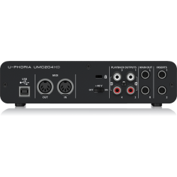 Behringer UMC204HD Audiophile 2x4, 24-Bit/192 kHz USB Audio/MIDI Interface