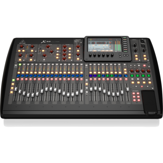 Behringer X32 40-Input, 25-Bus Digital Mixing Console with 32 Programmable Midas Preamps, 25 Motorized Faders, Channel LCD s, 32-Channel Audio Interface and iPad/iPhone* Remote Control Behringer X32 40-Input, 25-Bus Digital Mixing Console with 32 Programmable Midas Preamps, 25 Motorized Faders, Channel LCD s, 32-Channel Audio Interface and iPad/iPhone* Remote Control