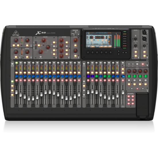 Behringer X32 40-Input, 25-Bus Digital Mixing Console with 32 Programmable Midas Preamps, 25 Motorized Faders, Channel LCD s, 32-Channel Audio Interface and iPad/iPhone* Remote Control Behringer X32 40-Input, 25-Bus Digital Mixing Console with 32 Programmable Midas Preamps, 25 Motorized Faders, Channel LCD s, 32-Channel Audio Interface and iPad/iPhone* Remote Control