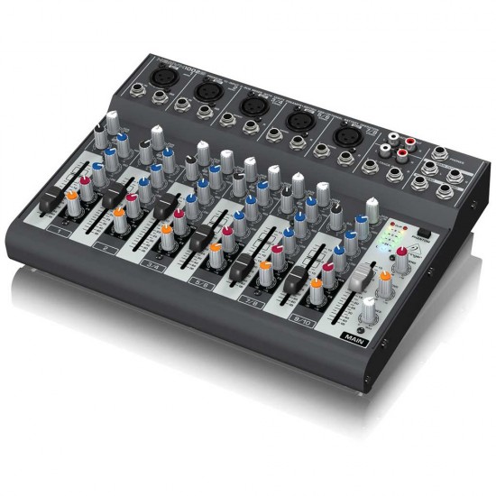 Behringer Xenyx 1002B Premium 10-Input 2-Bus Mixer with XENYX Preamps, British EQs and Optional Battery Operation