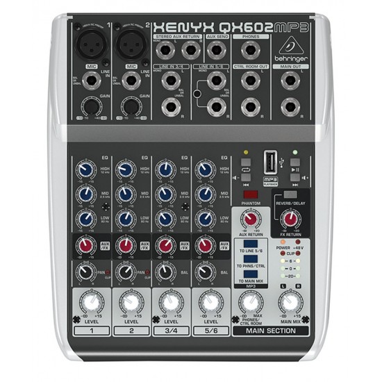 BEHRINGER XENYX QX602MP3 Analog Mixer BEHRINGER XENYX QX602MP3 Analog Mixer