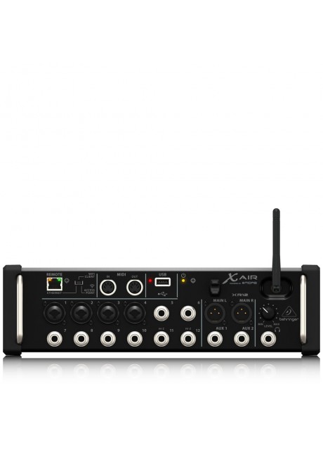 BEHRINGER XR12 12-Input Digital Mixer for iPad/Android Tablets with 4 Programmable Midas Preamps, 8 Line Inputs, Integrated Wifi Module and USB Stereo Recorder