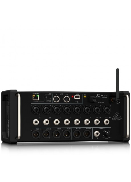 BEHRINGER XR16 16-Input Digital Mixer for iPad/Android Tablets with 8 Programmable Midas Preamps, 8 Line Inputs, Integrated Wifi Module and USB Stereo Recorder